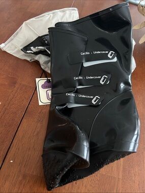 Cecilia undercover rain boots covers high heels shoe cover rubber large